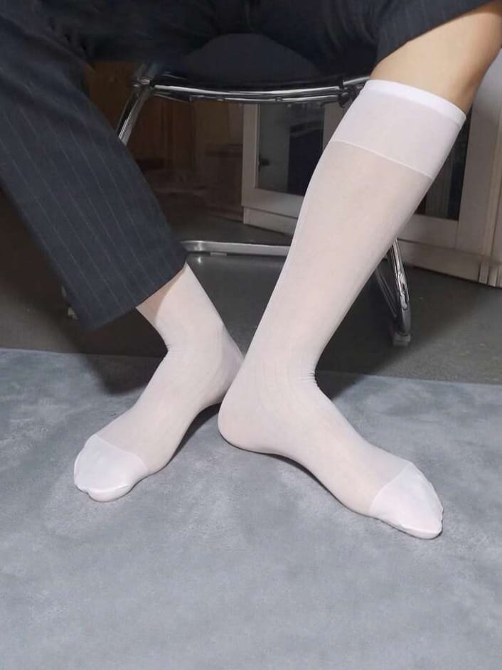 THEPAIR Men's Lightweight Wide Striped Lined Socks